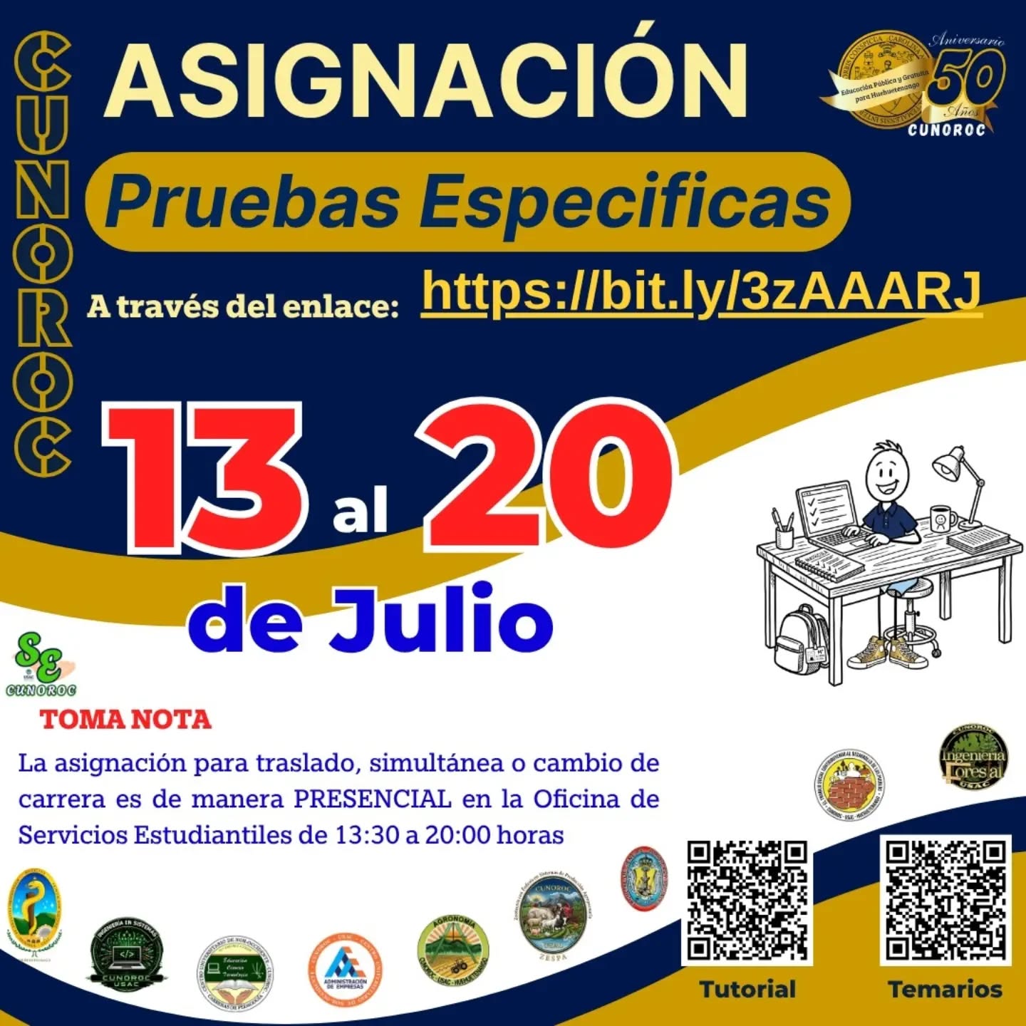 Información de Pruebas Específicas CUNOROC